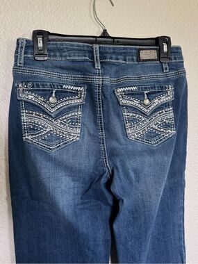 Earl Jeans Crystal Rhinestone Embellished Straight Leg Jeans 6